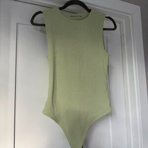 Abercrombie Green Ribbed Bodysuit
